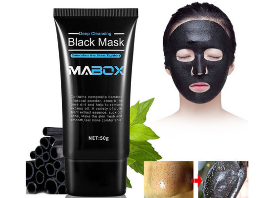 Máscara preta de Cleasing da lama pura natural do mar profundo do carvão vegetal do bambu da essência do extrato da planta para cuidados com a pele frescos e lisos